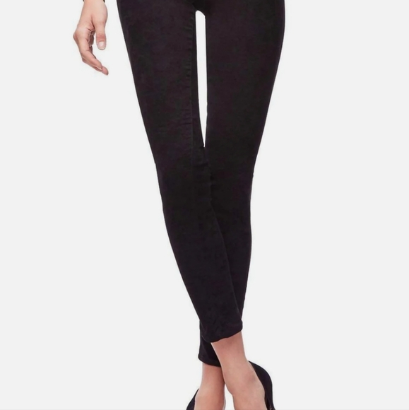 Good American Faux Suede Black Pants - Picture 3 of 4